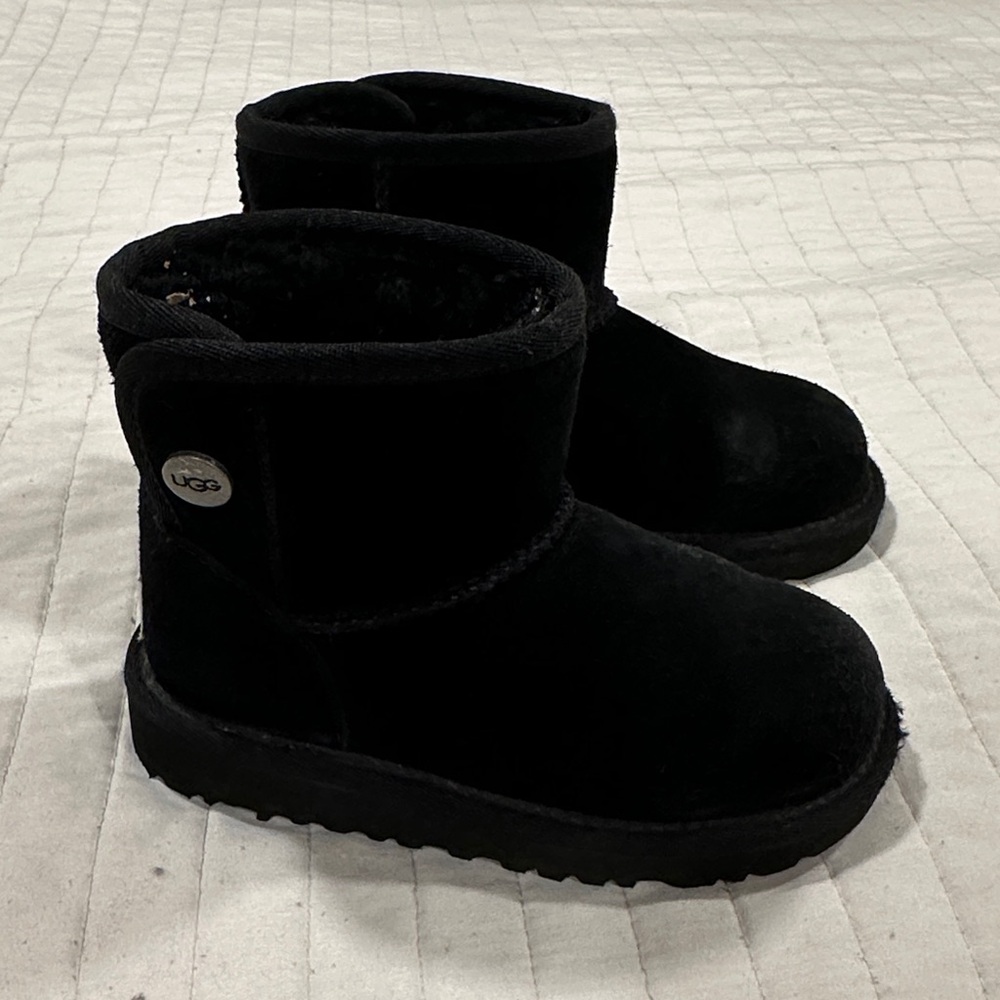 UGG Black Sheepskin Ankle Boots